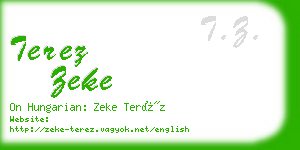 terez zeke business card